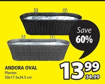 JYSK Andora oval planter offer