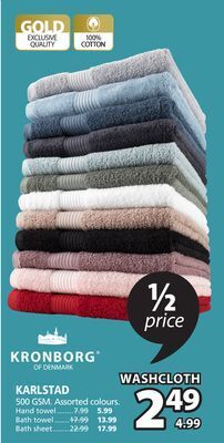 JYSK Kronborg karlstad washcloth offer