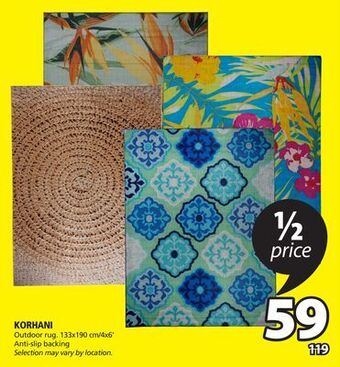 JYSK Korhani outdoor rug offer