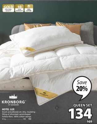 JYSK Hotel lux duvet and pillow(s) set offer