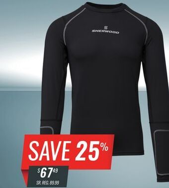 Hockey Life Sherwood rekker cut compression ls top, senior offer