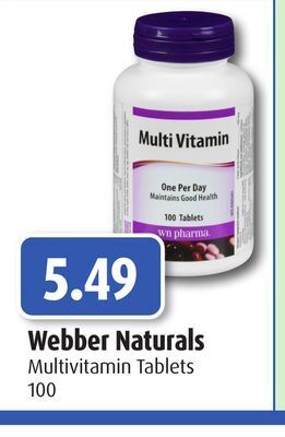 RxHealthMed Webber naturals multivitamin tablets offer