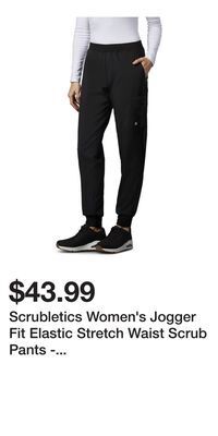 Mark's Scrubletics women's jogger fit elastic stretch waist scrub pants - black offer