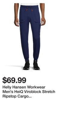 Mark's Helly hansen workwear men's heiq viroblock stretch ripstop cargo jogger scrub pants offer