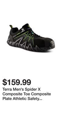Mark's Terra men's spider x composite toe composite plate athletic safety shoes - black offer