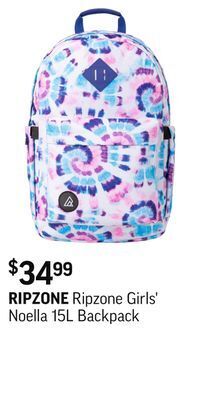 Sport Chek Ripzone girls' noella 15l backpack offer