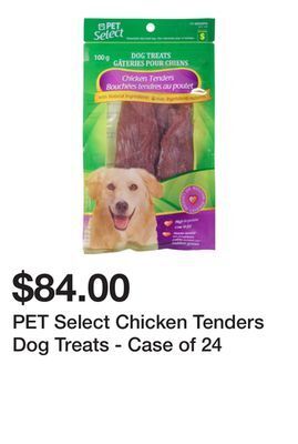 Dollarama Pet select chicken tenders dog treats - case of 24 offer
