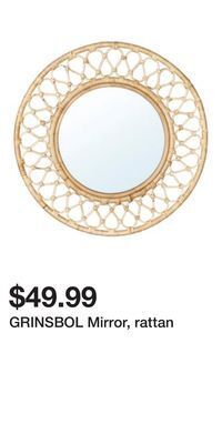 IKEA Grinsbol mirror, rattan offer