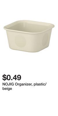 IKEA Nojig organizer, plastic/beige offer