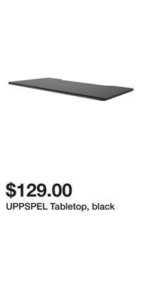 IKEA Uppspel tabletop, black offer