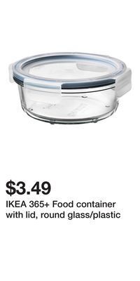 IKEA Ikea 365+ food container with lid, round glass/plastic offer
