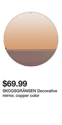 IKEA Skogsgränsen decorative mirror, copper color offer
