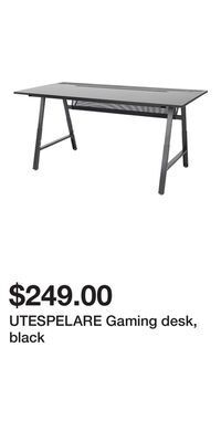 IKEA Utespelare gaming desk, black offer