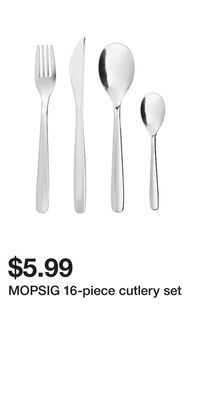 IKEA Mopsig 16-piece cutlery set offer