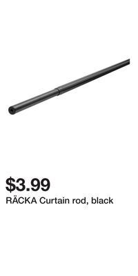 IKEA Räcka curtain rod, black offer