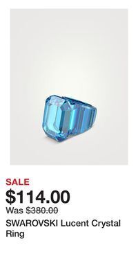 Holt Renfrew Swarovski lucent crystal ring offer