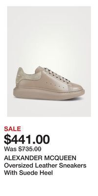 Holt Renfrew Alexander mcqueen oversized leather sneakers with suede heel offer