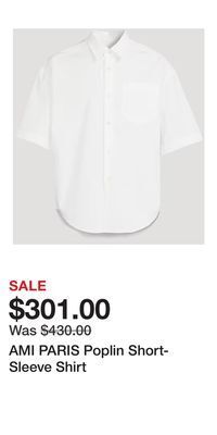 Holt Renfrew Ami paris poplin short-sleeve shirt offer