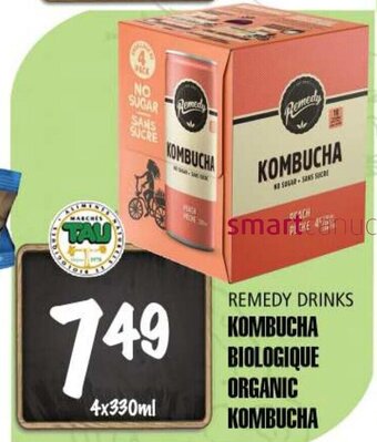 Marches Tau REMEDY DRINKS ORGANIC KOMBUCHA 4 x 330 mL offer