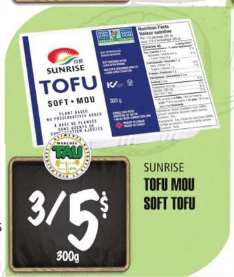 Marches Tau SUNRISE SOFT TOFU 300 g offer