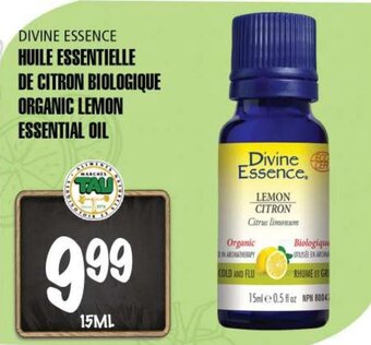 Marches Tau DIVINE ESSENCE ORGANIC LEMON ESSENTIAL OIL 15ML offer