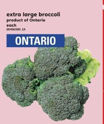 Zehrs Markets extra large broccoli offer