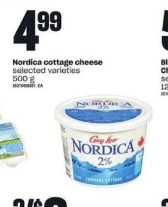 Zehrs Markets Nordica cottage cheese 500 g offer