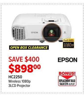 2001 Audio Video Epson wireless 1080p 3lcd projector offer