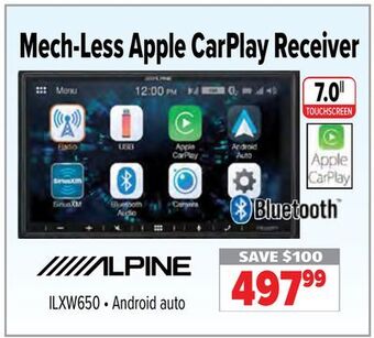 2001 Audio Video Alpine mech-less apple carplay receiver offer