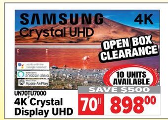 2001 Audio Video Samsung® 4k crystal display uhd offer