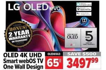 2001 Audio Video Lg oled 4k uhd smart webos tv one wall design offer