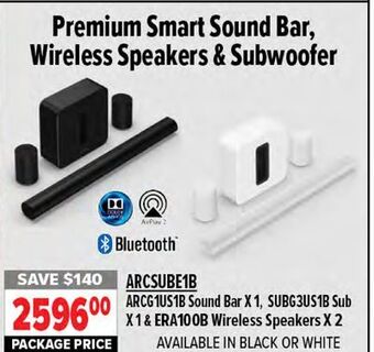 2001 Audio Video Sonos premium smart sound bar, wireless speakers & subwoofer offer