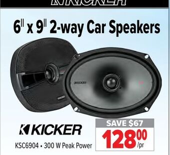 2001 Audio Video Kicker 6 x 9 2-way car speakers offer