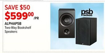 2001 Audio Video Psb two-way bookshelf speakers offer