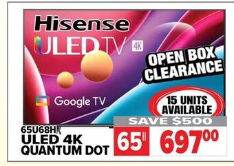 2001 Audio Video Hisense 65 uled 4k quantum dot offer