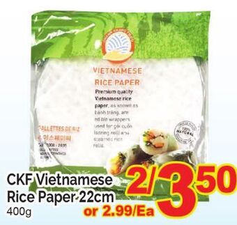T&T Supermarket Ckf vietnamese rice paper 22cm, 400g offer