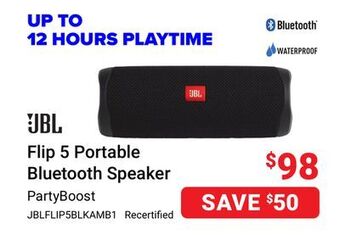 Visions Electronics Jbl flip 5 portable bluetooth speaker offer