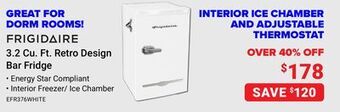 Visions Electronics Frigidaire 3.2 cu. ft. retro design bar fridge offer