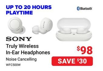 Visions Electronics Sony truly wireless in-ear headphones offer
