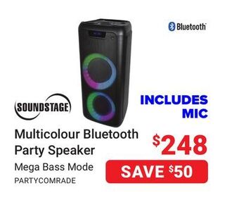 Visions Electronics Soundstage multicolour bluetooth party speaker offer