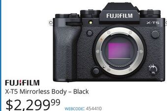 Vistek Fujifilm x-t5 mirrorless body-black offer