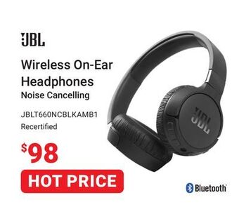Visions Electronics Jbl wireless on-ear headphones cancelling offer