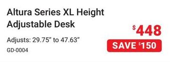 Visions Electronics Ergopixel altura series xl height adjustable desk offer