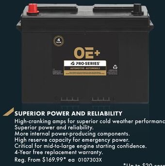 PartSource Superior power and reliability offer