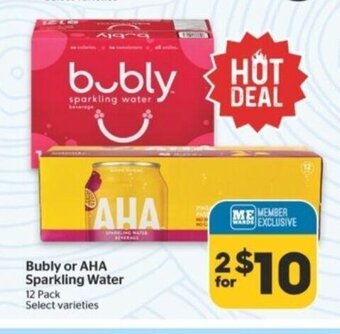 Calgary Co-op Bubly or AHA Sparkling Water offer