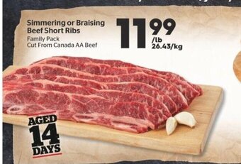Calgary Co-op Simmering or Braising Beef Short Ribs offer