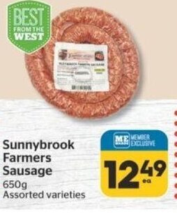 Calgary Co-op Sunnybrook Farmers Sausage 650g offer
