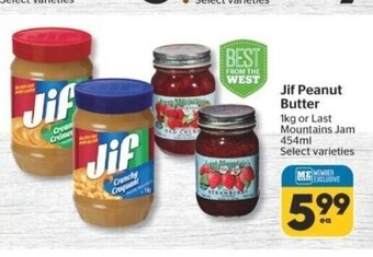 Calgary Co-op Jif Peanut Butter offer