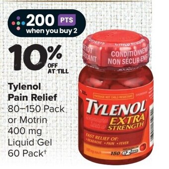 Thrifty Foods Tylenol Pain Relief or Motrin offer