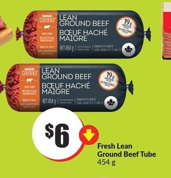 FreshCo Fresh Lean Ground Beef Tube 454 g offer